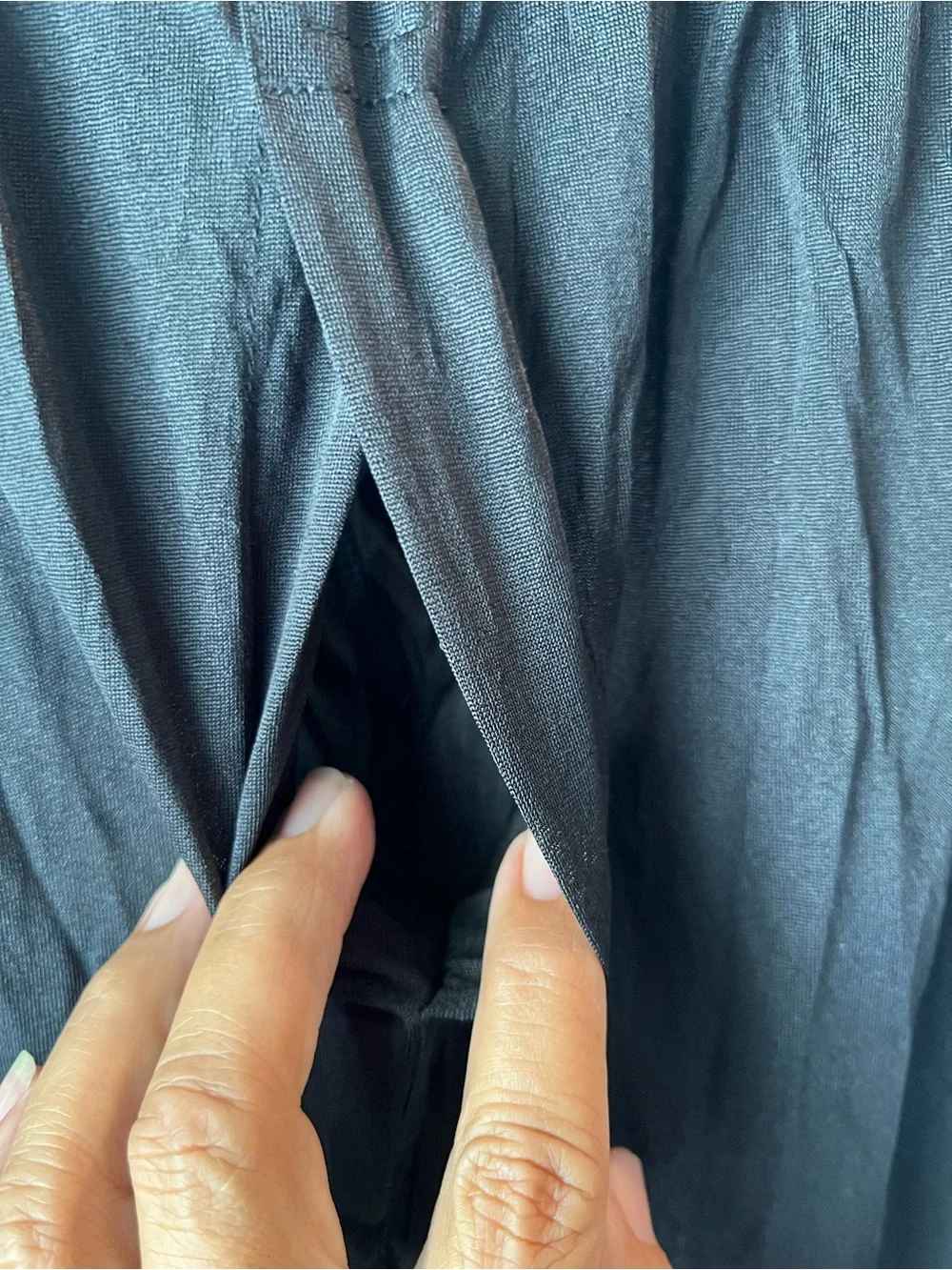 L.L. Bean Black silk base layer pants and Long-Sleeve Top Set. Medium